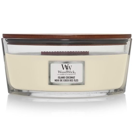 Woodwick - Island Coconut, sviečka loď 453.6 g