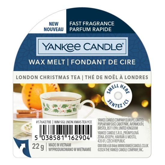 Yankee Candle - vonný vosk London Christmas Tea 22 g