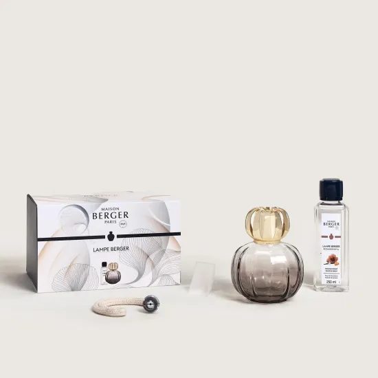 Maison Berger Paris - Dárková sada: Katalytická lampa Corali šedá + Samet z Orientu, 250ml