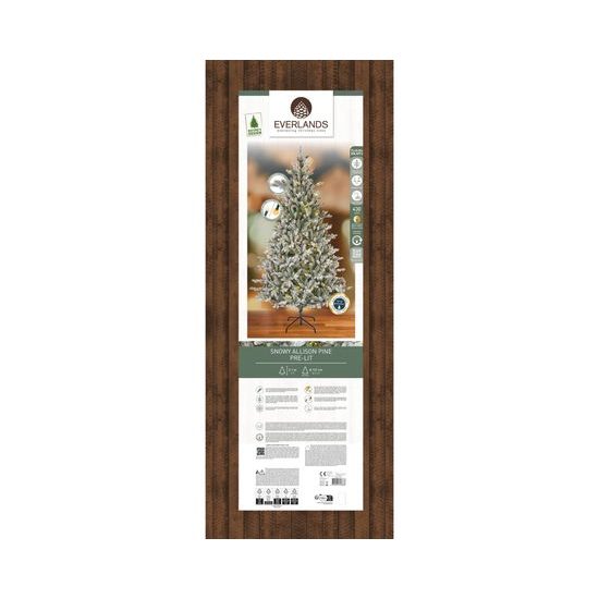 Vánoční umělý zasněžený strom borovice Allison 430 LED, 127x210 cm