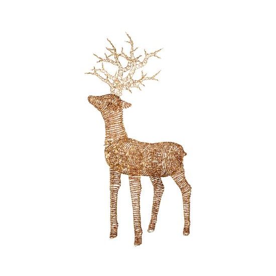 Vánoční venkovní dekorace sob s LED osvětlením, 38x107x180 cm