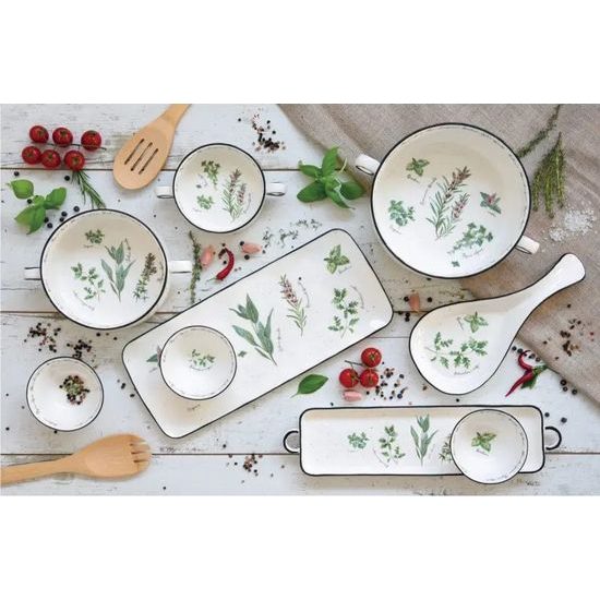 Otočný skleněný servírovací podnos Herbarium 32cm, Easy Life