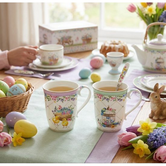 Veľkonočná sada hrnčekov na čaj 2ks 275ml Spring Bloom, Easy Life