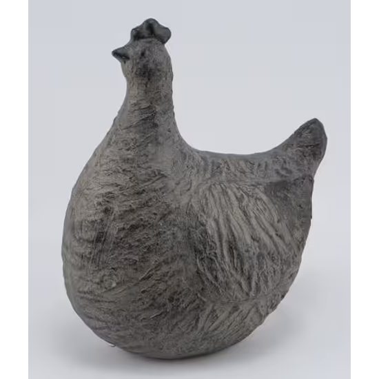 Velikonoční dekorace slepice šedá/hnědá, 31x20x38 cm