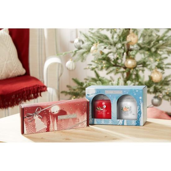Yankee Candle - Vánoční dárková sada 10ks čajové svíčky+svícen