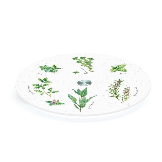 Otočný skleněný servírovací podnos Herbarium 32cm, Easy Life