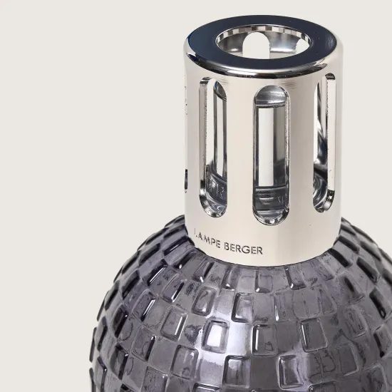 Maison Berger Paris - Dárková sada: Katalytická lampa Disco šedá + Ambrový prach, 250ml
