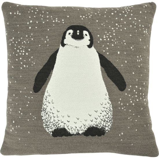 Obliečka na vankúš Ping s tučniakom hnedá 45x45cm, Sander