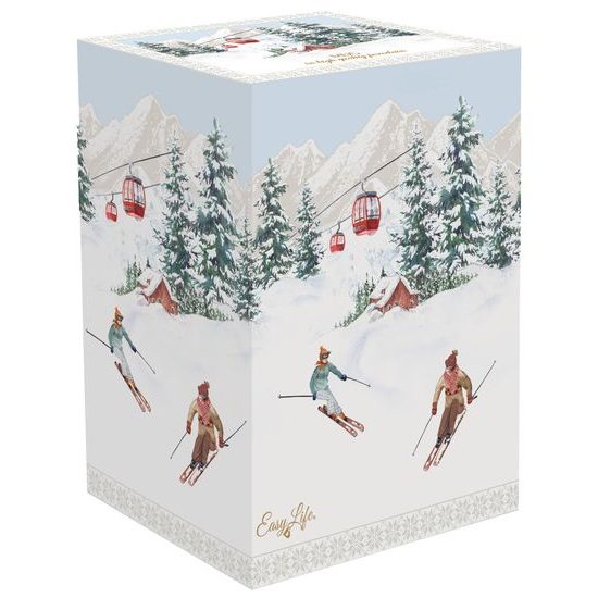 Porcelánový hrnček lyžiari 600ml Chalet, Easy Life