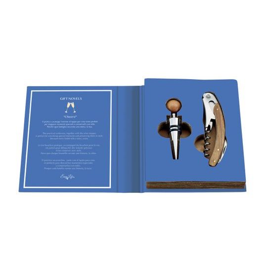 Dárková sada na víno: zátka na láhev a vývrtka Gift Novels, Easy Life