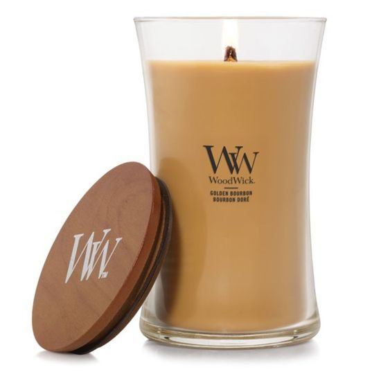 WoodWick - Golden Bourbon svíčka váza velká 609.5 g