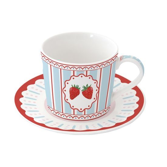 Porcelánový šálek s podšálkem Fruit Mania 380ml, Easy Life