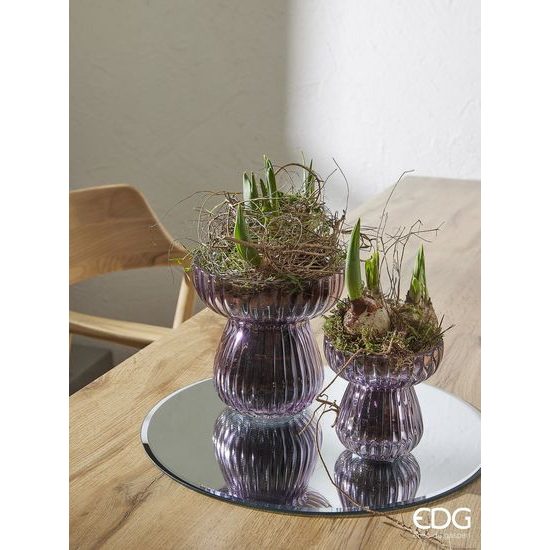 Jarná sklenená váza Bifold 1ks, 15,5x15 cm