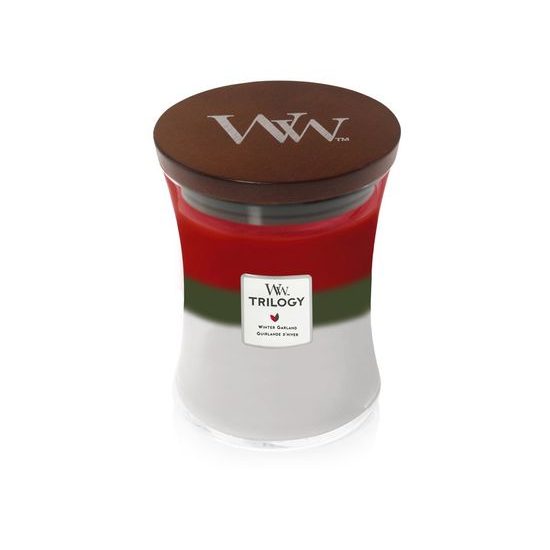 Woodwick - Trilogy Winter Garland váza stredná, 275 g