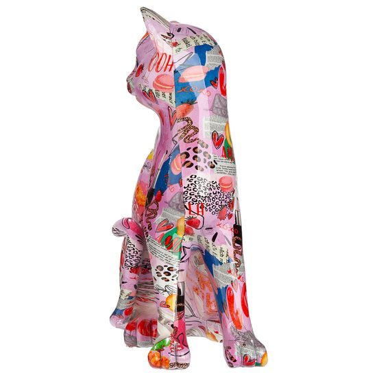 Dekorace figura kočka Ooh Lala, 16x21x29 cm