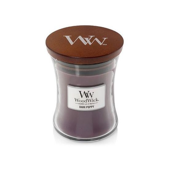 Woodwick Dark Poppy, váza stredná 275 g