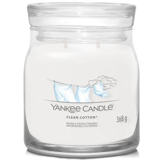 Yankee Candle - Signature vonná svíčka Clean Cotton, 368g