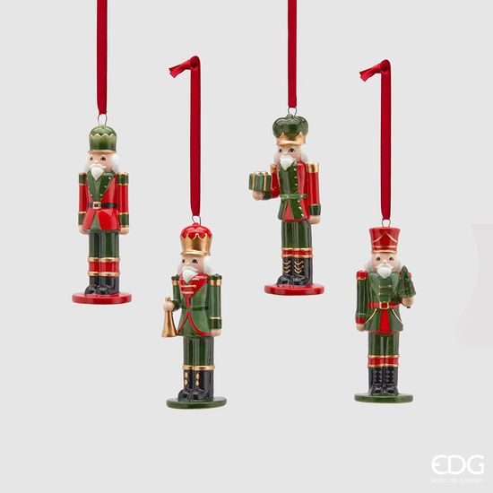 Vánoční ozdoba Louskáček na zavěšení 4druhy, 11 cm