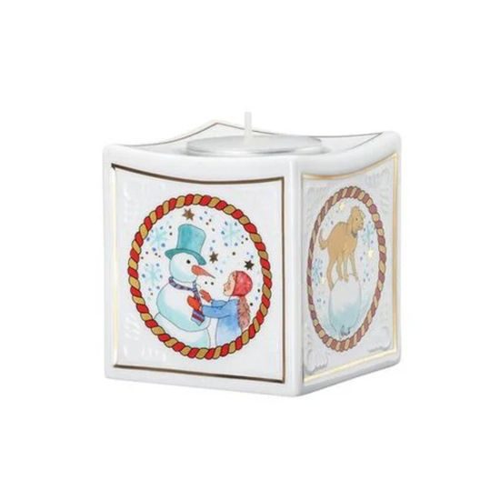 Vianočný svietnik na čajovú sviečku Vianočné radovánky s 6,5 cm, Rosenthal