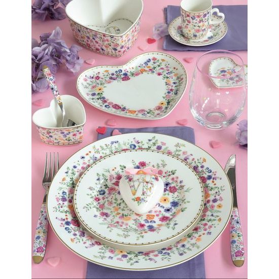 Porcelánové misky v tvare srdca Mon Amour 20x9,5 cm, Easy Life