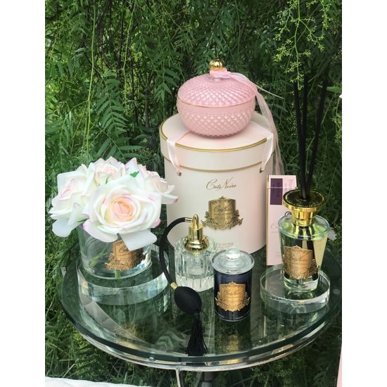 Côte Noire - Round Art Deco sviečka Pink & Gold, Ružové šampanské