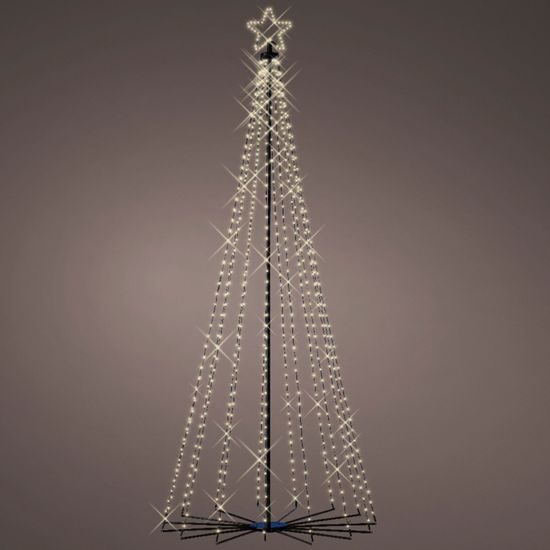 Vánoční venkovní dekorace strom s LED osvětlením, 100x240 cm