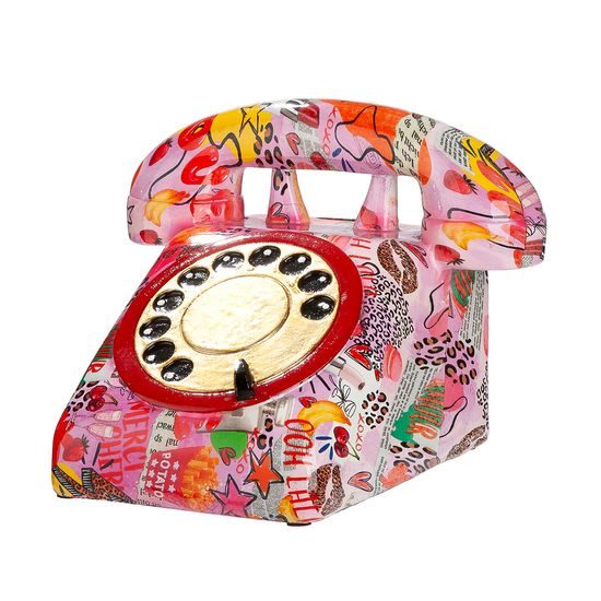 Dekorace pokladnička ve tvaru telefonu Ooh Lala, 16,5x20x15 cm