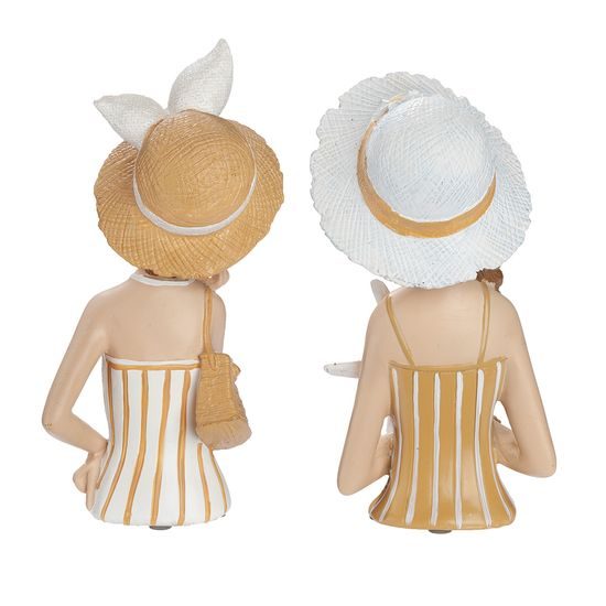 Dekorace figura letní žena Lady Louise 1ks, 7x10,5x21,5 cm