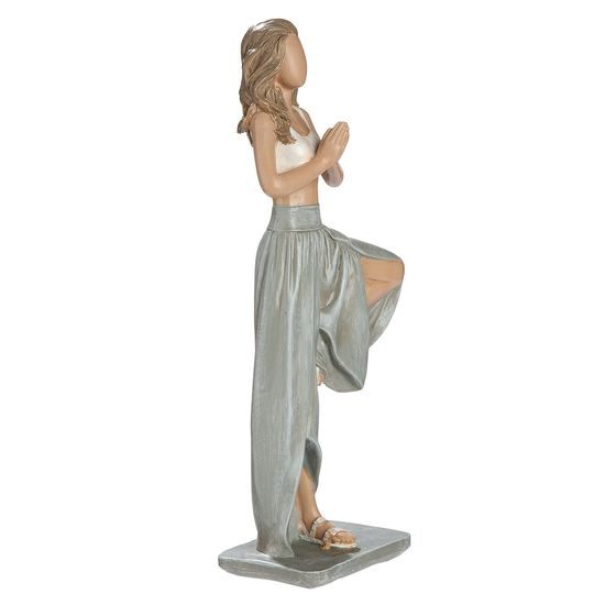 Dekorace figura žena jogínka Hannah, 5,5x9,5x25 cm