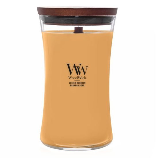 WoodWick - Golden Bourbon svíčka váza velká 609.5 g
