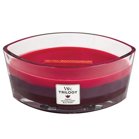 WoodWick Trilogy Sun Ripened Berries, svíčka loď 453.6 g