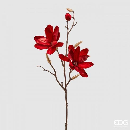Větvička magnolie červená, 66 cm