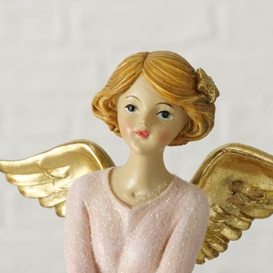Dekorace anděl Virginy sedící 1ks, 14x11x14 cm