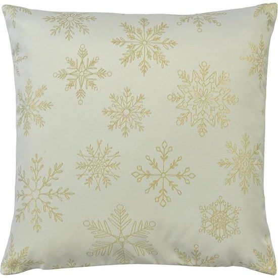 Vánoční povlak na polštář Cristallo Luce bílo-zlatý 40x40 cm, Sander