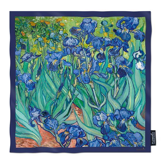 Hedvábný šátek Irises 90x90cm, Vincent Van Gogh