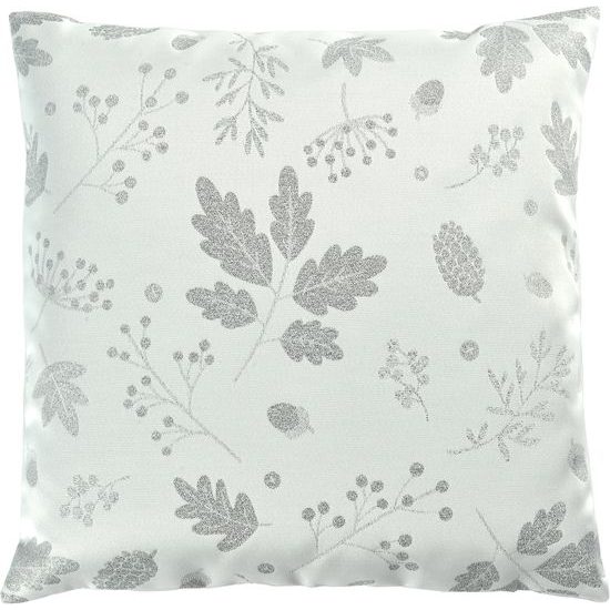 Vianočná obliečka na vankúš Piante 50x50 cm bielo-strieborná, Sander