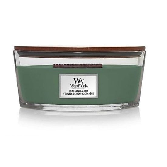 WoodWick - Mint Leaves & Oak, svíčka loď 453.6 g