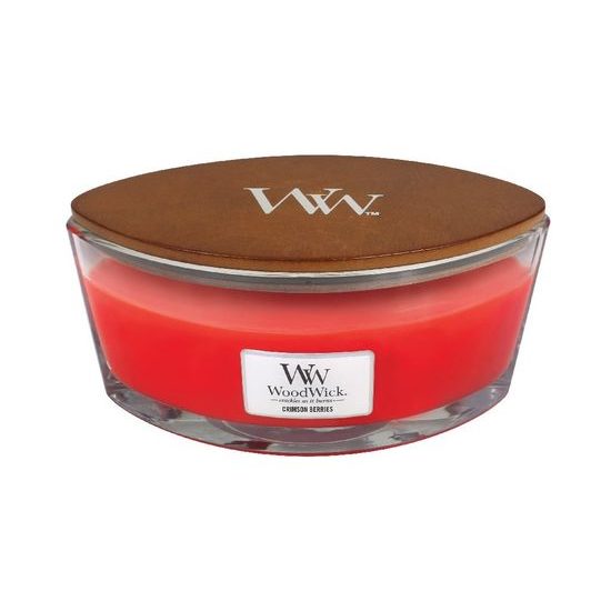 WoodWick - Crimson Berries, svíčka loď 453.6 g