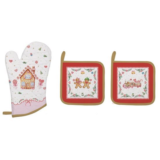 Vánoční rukavice 30x20 cm a chňapky 20x20cm Sweet Christmas, Easy Life