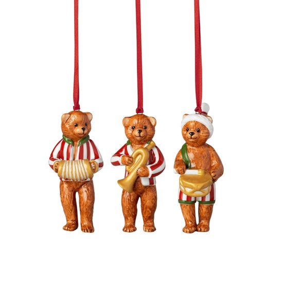 Nostalgic Ornaments vianočné závesné ozdoby medvedíky, 3 ks, Villeroy & Boch