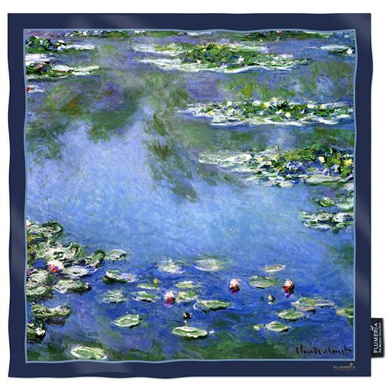 Hedvábný šátek Waterlilies 90x90cm, Claude Monet