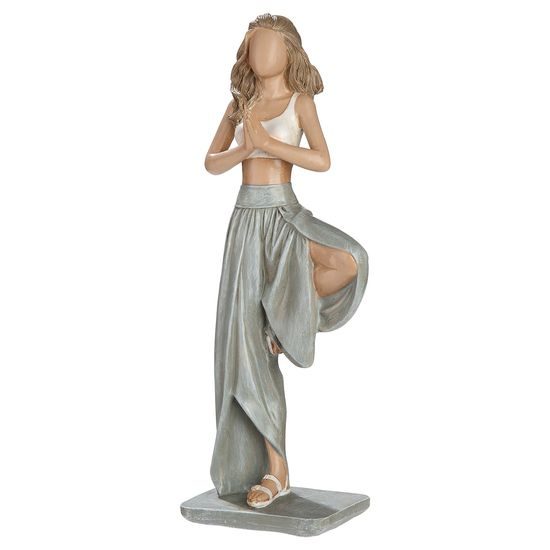 Dekorace figura žena jogínka Hannah, 5,5x9,5x25 cm
