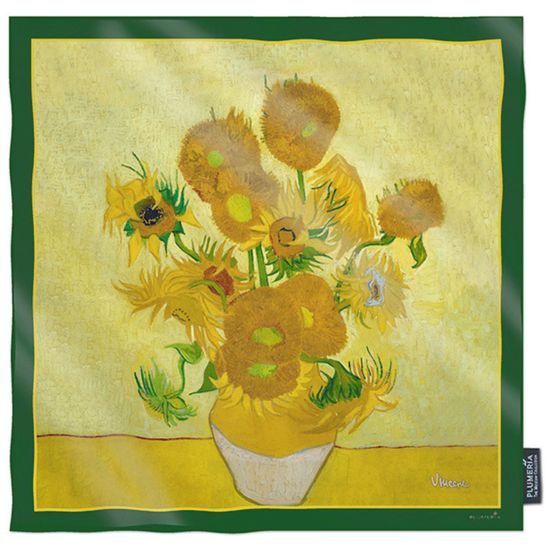 Hodvábna šatka Sunflowers 90x90cm, Vincent Van Gogh