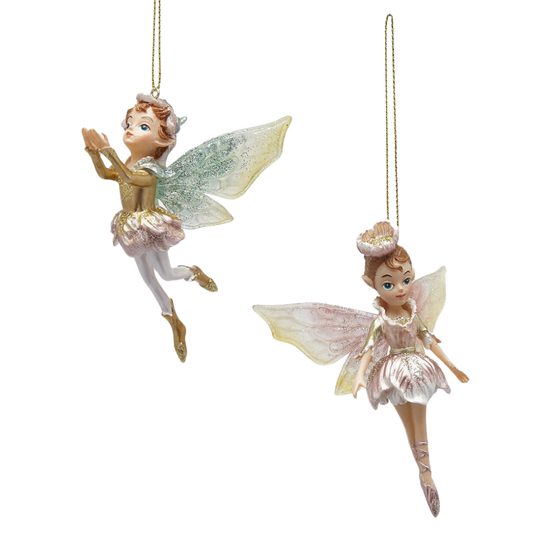 Vánoční ozdoba baletka elfí víla 1ks, 10 cm