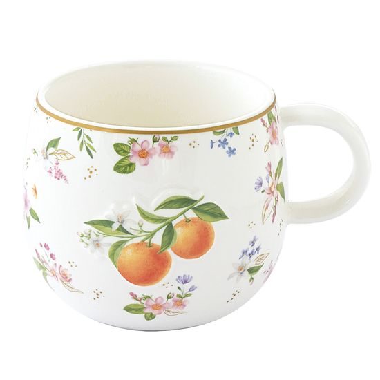 Porcelánový hrnček na čaj/kávu Fancy Fruit 400 ml, Easy Life