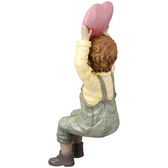 Dekorace figurka dítěte se srdcem Hanna & Holger 1ks, 7x7x23 cm