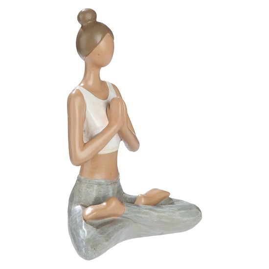 Dekorace figura žena jogínka Hannah, 6x10,5x14 cm