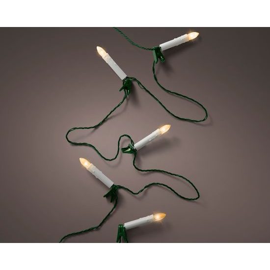 Světelný řetěz LED svíčky na klip, 600 cm