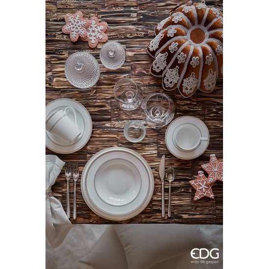 Skleněná dóza s poklopem Rombi čirá, 11x12 cm