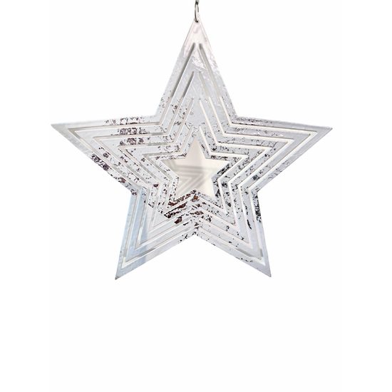 Vianočná závesná dekorácia hviezda, 20x45 cm